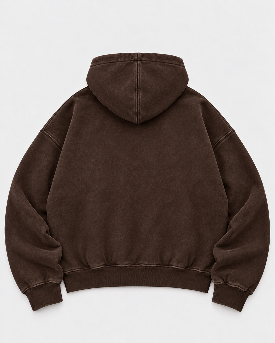 RAW EDGE ZIP UP - BROWN
