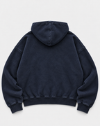 RAW EDGE ZIP UP - NAVY