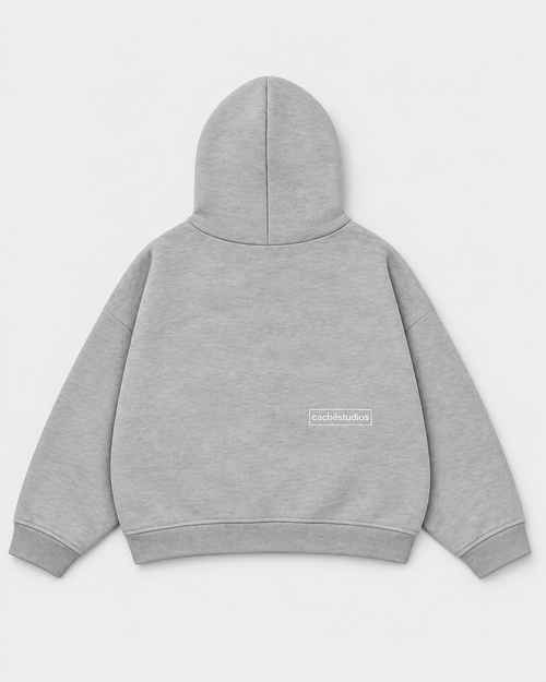 CS LOGO HOOD - GREY