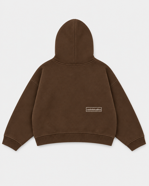 CS LOGO HOOD - BROWN